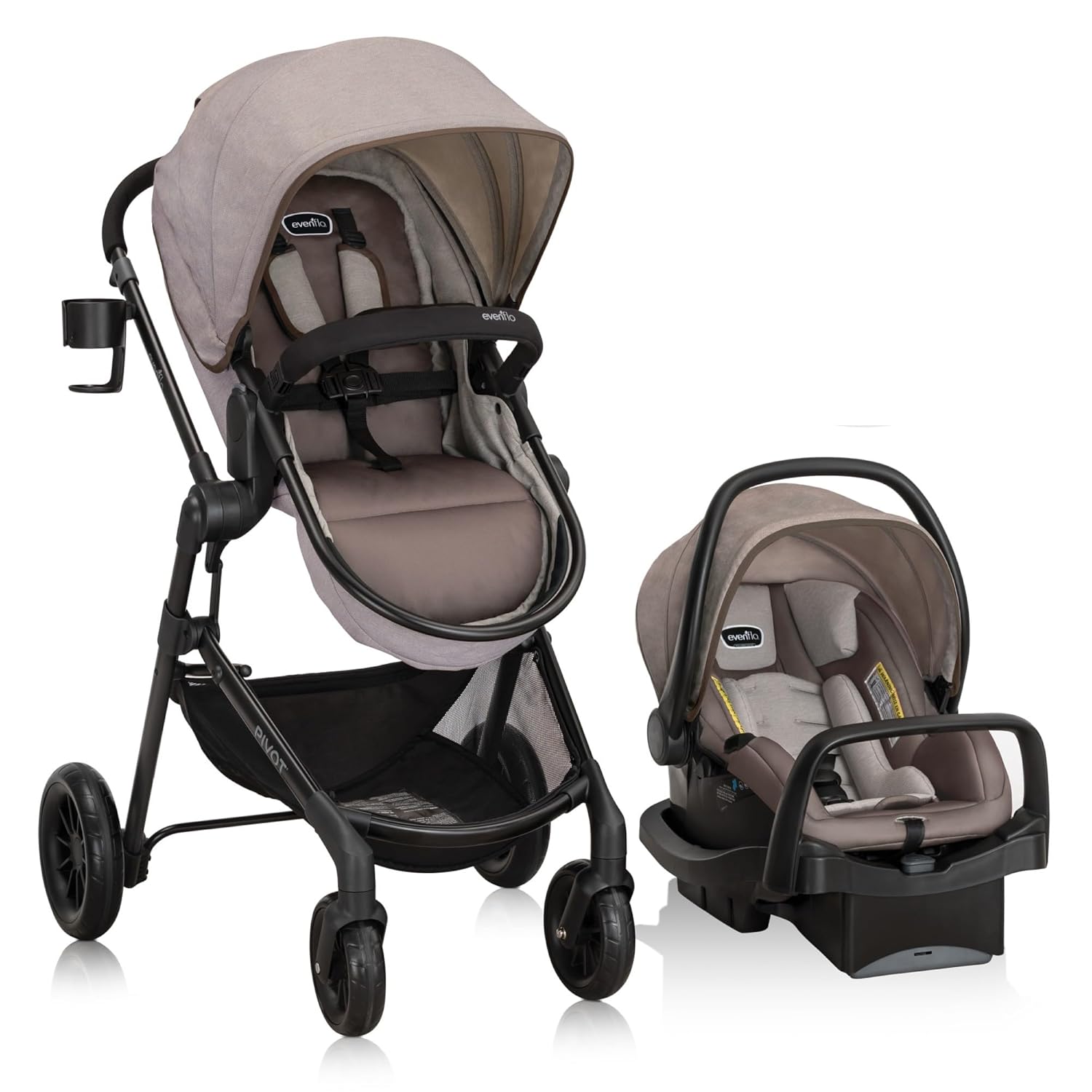 Evenflo Pivot Modular stroller and SafeMax infant car seat