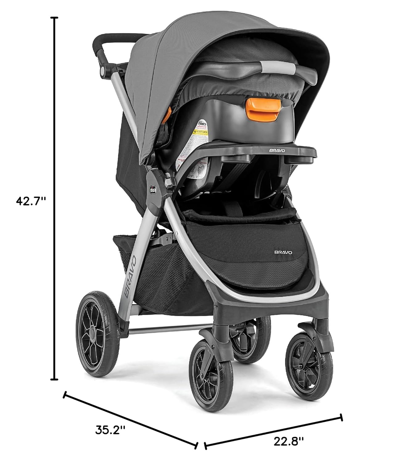 Highlights of the "Chicco Bravo Trio Travel System"