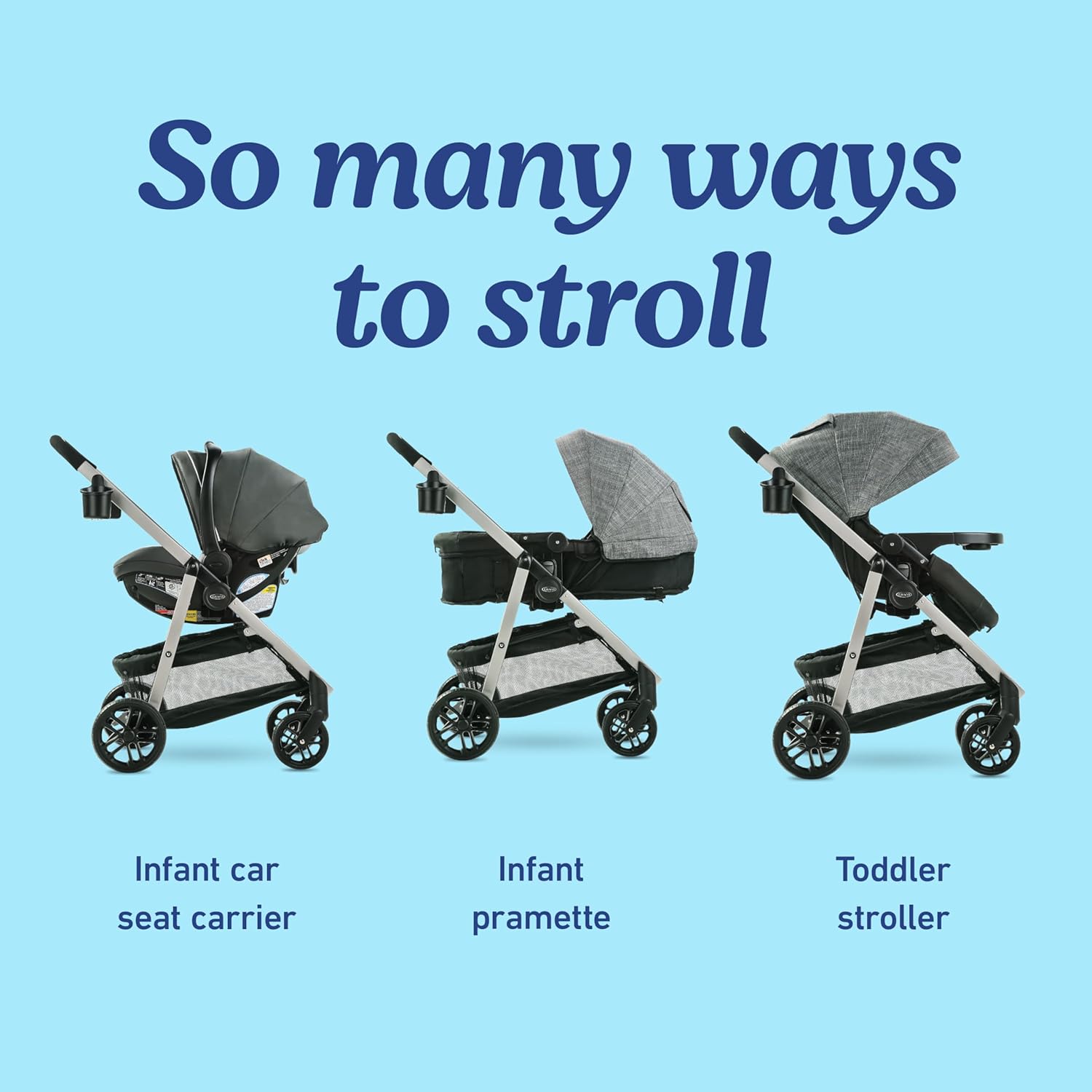 stroller showing all 3 modes