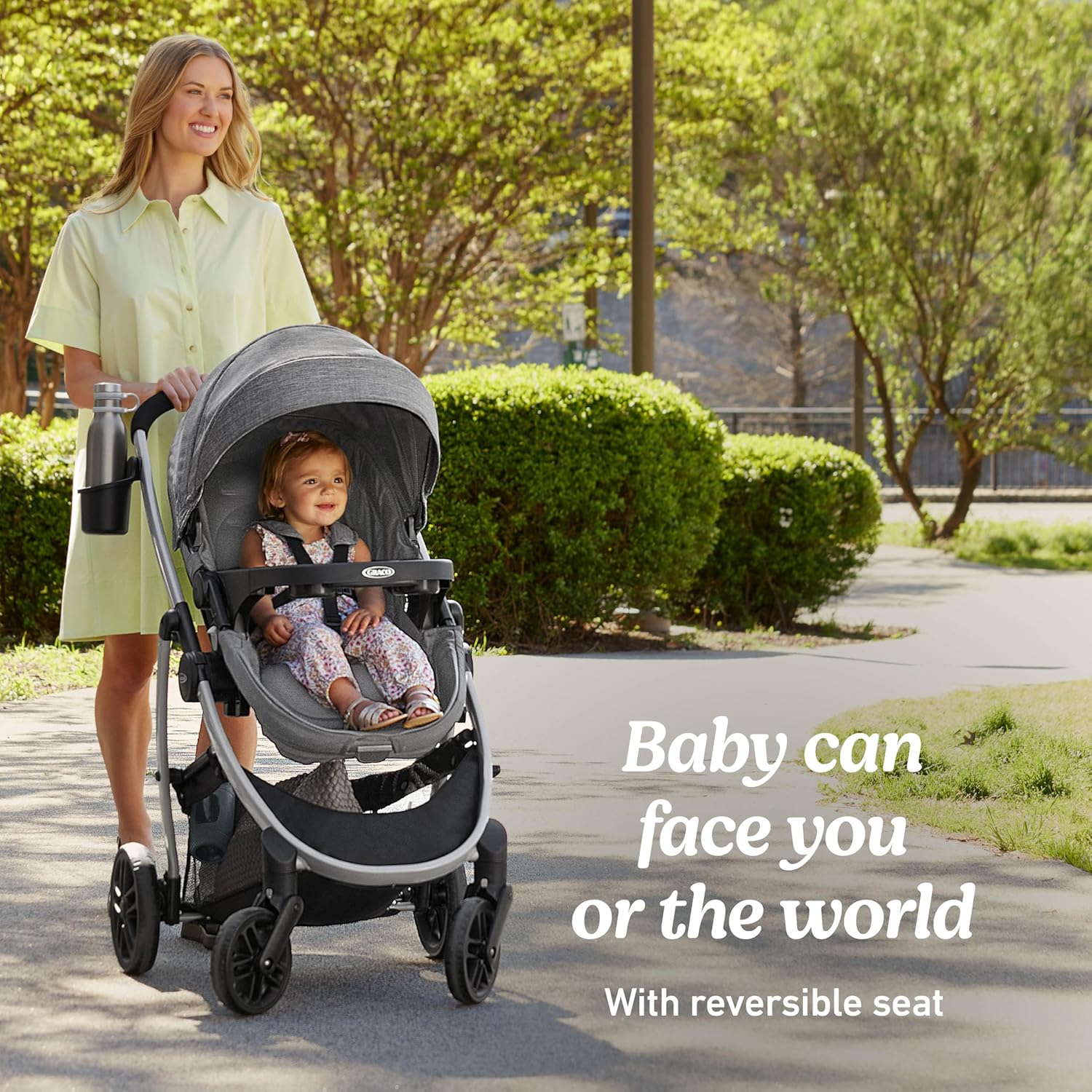 stroller seat facing parent/outward