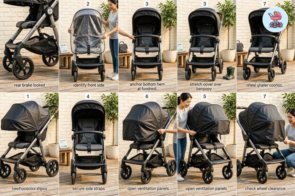 How to Put a Rain Cover on a Stroller (Step-by-Step)