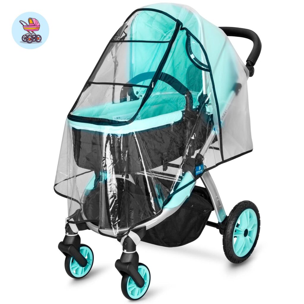 Stroller Rain Cover – Universal Waterproof & Windproof Weather Shield for Baby Travel