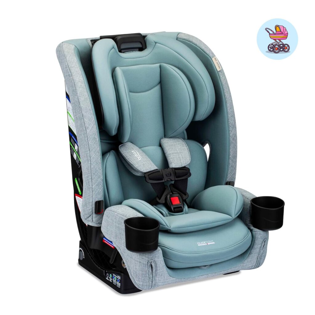 Britax One4Life Slim ClickTight all-in-one car seat — side view showing slim 17.5 inch profile