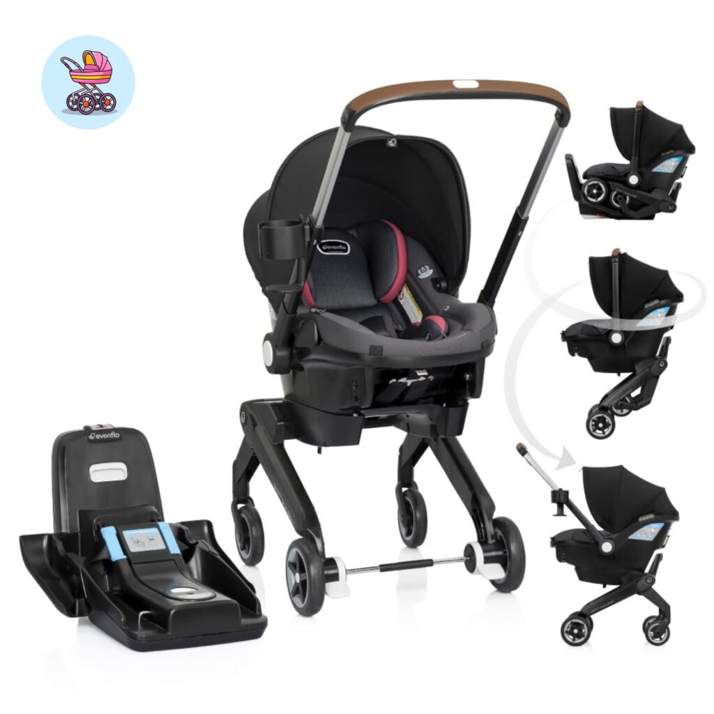 Evenflo Shyft DualRide car seat stroller combo — safe Doona alternative for US parents
