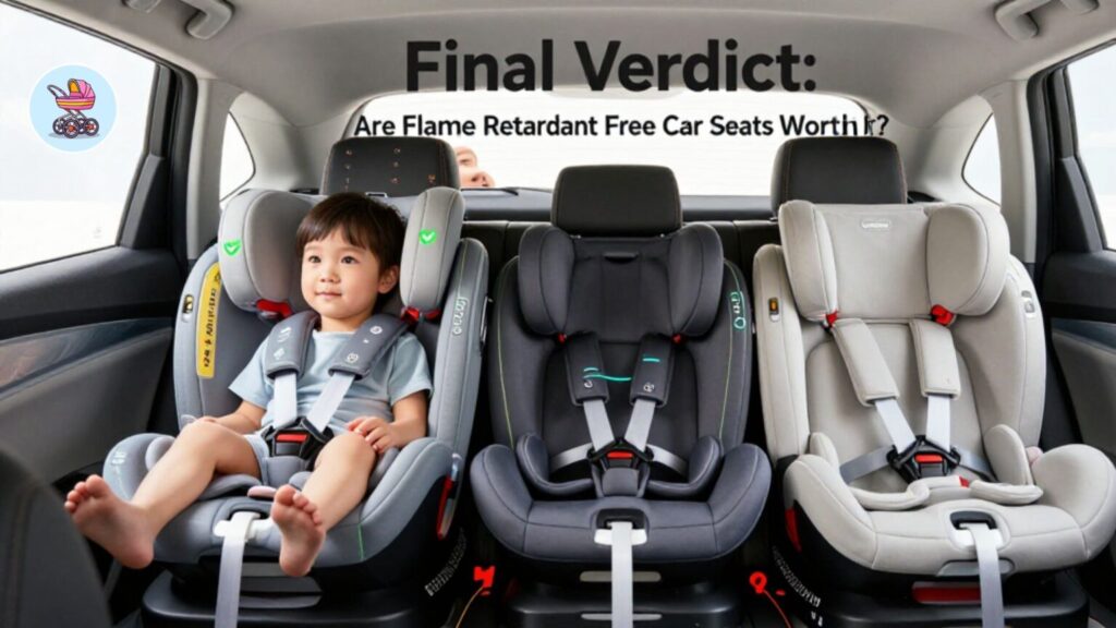 Three slim car seats installed across the back seat of a minivan — three car seats across setup 2026