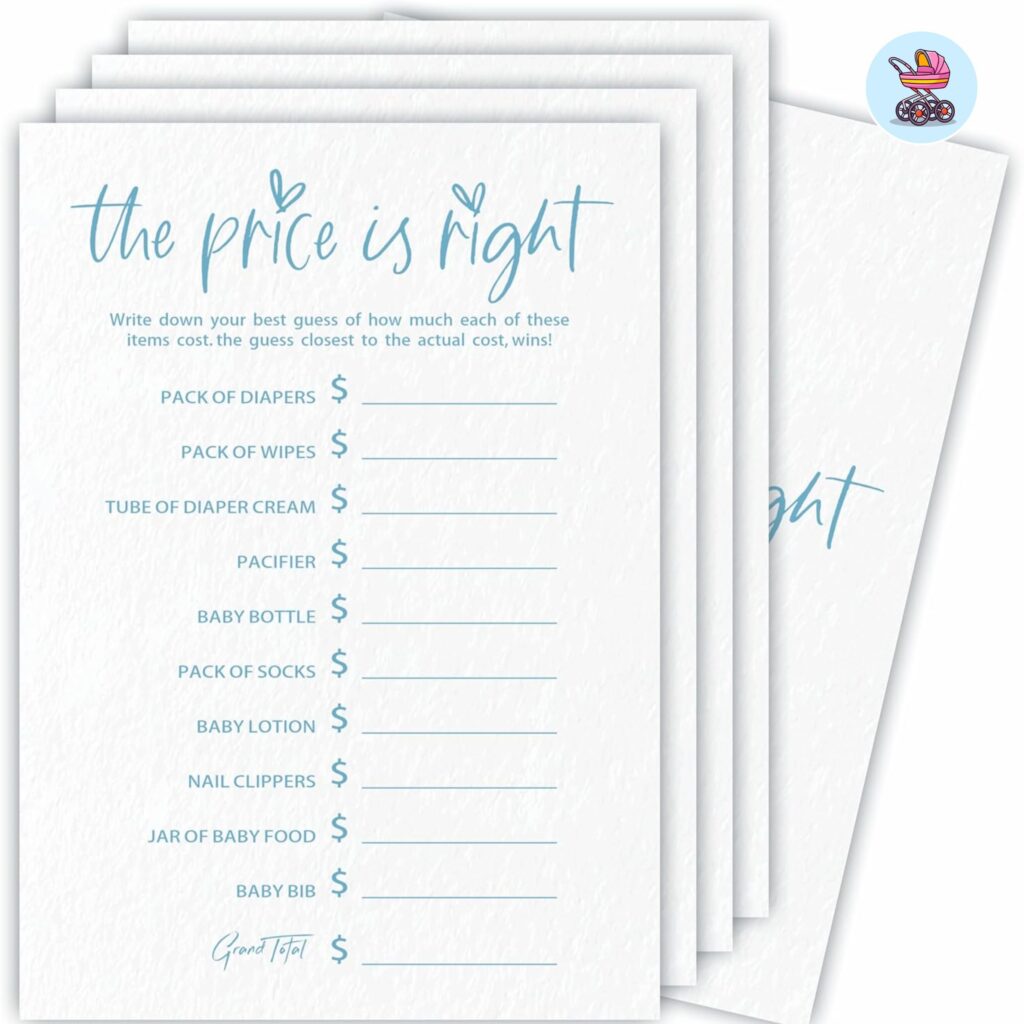 baby shower game activity pad with fill in animal name sheets for guests