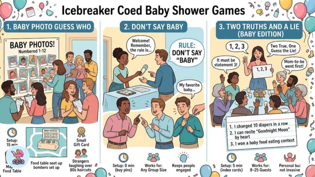 Icebreaker Coed Baby Shower Games